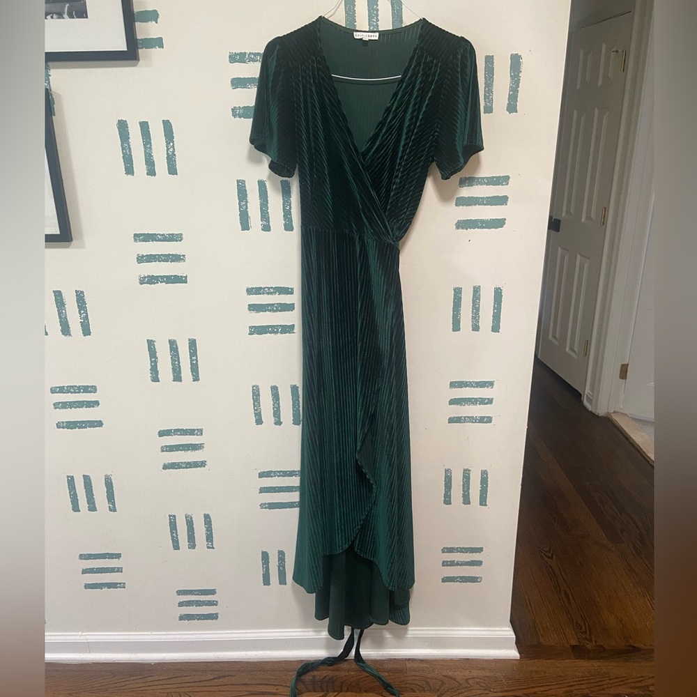 Baltic Born Emerald Green Velvet Maxi Dress